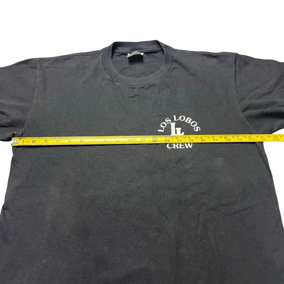 Vintage 90s Los Lobos Crew Band Tour Single Stitch Tee Black Size Large - Picture 5 of 7